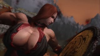 Hot muscular female Whiterun battle