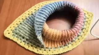 Манишка - шарф. Крючком.