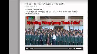 01.07.2015 - Tổng Hợp Tin Tức ngày 01-07-2015 / Bộ trưởng Phùng Quang Thanh ở đâu?