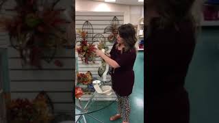 How to make a Fall Accent Bow/ DIY ribbon and stem into fall bow
