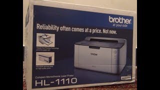 BROTHER HL 1110 LASER PRINTER UNBOXING
