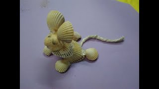 ★Как сделать мышку из морских ракушек. Удивительный хендмейд.