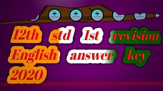 #RAJANMEDIA    12th std 1st revision answer key for English,English answer key
