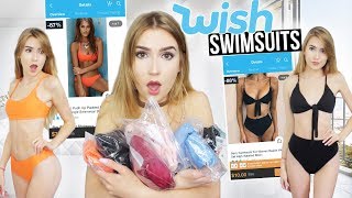 TRYING ON SWIMSUITS FROM WISH!! | Expectations vs. Reality are they any good?