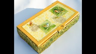 Декупаж картонной каробки своими руками в технике декорирования терра мастер класс для начинающих