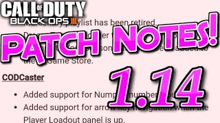 HUGE! BO3 UPDATE! 1.14 Patch Notes Black Ops 3! (Vesper Buffed! Man-O-War Nerfed, VMP Nerfed..)