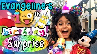 Evangeline 10th Birthday - Surprise Party at Disneyland : Vlog It // GEM Sisters