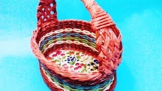 ▬► Как сплести ручку для пасхальной корзины. Часть 7.