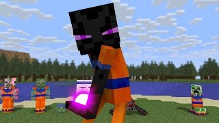 Monster School : Dragon Ball Challenge - Kamehameha - Minecraft Animation