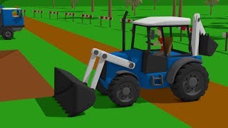 #Truck and #Excavator, Dump Truck and Blue Bulldozer | Street Vehicles | Maszyny Budowlane Kids