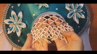 Бисерная сеточка, рясны для кокошника (украшение из бисера)