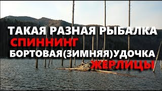 Реальная рыбалка на спиннинг, на бортовую (зимнюю) удочку, на живца на жерлицы!