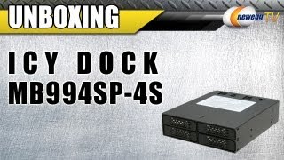 NeweggTV: ICY DOCK MB994SP-4S 4 x 2.5" HDD in 1 x 5.25" bay Hot Swap Backplane RAID cage Unboxing