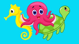 Учим Животных - Подводный Мир - Развивающие мультики для детей