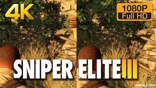 4K vs 1080p Graphics Comparison - Sniper Elite 3