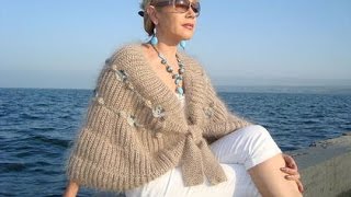 Вязаная накидка. Knitted cape