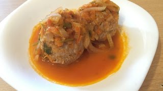 Ёжики с рисом и подливой. Готовим вкусные мясные шарики.