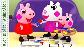 Daddy's newspaper. Peppa pig toys stop motion animation english episodes 2018