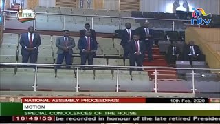 Moi's grandsons attend parliament's special sitting to honour late president