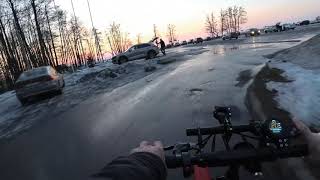 Kugoo m4.Первый выезд. После ремонта МК.