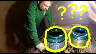 Девятка.Меняем маслосъёмные колпачки(сальники).