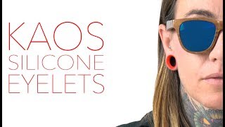 KAOS Red Silicone Skin Eyelets (2G - 1 Inch) | UrbanBodyJewelry.com