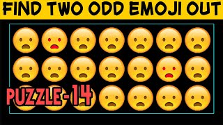Can You Find Two Odd Emoji Out | Puzzles 14, Emoji Game With Answer