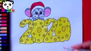 Как нарисовать мышку 2020 года || Як легко намалювати мишку на Новий рік || How to Draw a cute mouse