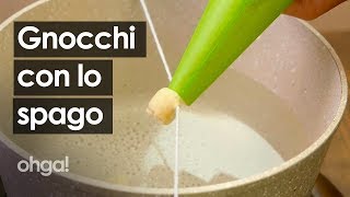 Gnocchi fatti in casa usando solo uno spago e una saccapoche riutilizzabile!