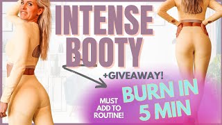 5 Min INTENSE BOOTY BURN at Home Workout | Rebecca Louise