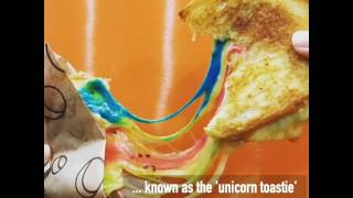 The Unicorn Rainbow Cheese Toast at KALA Toast, Hong Kong