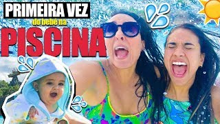 Piscina pela primeira vez com o bebê Luca ?☀️