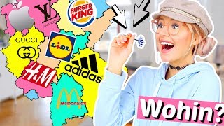 Wirf DARTPFEIL auf KARTE & kaufe wo er landet ?| ViktoriaSarina