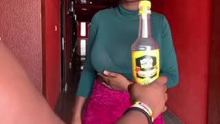 Pamela Odame Watara Opens a bottle with her Massive Boobs