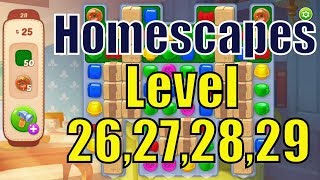 Homescapes level 26,27,28,29/Homescapes is a new game of playrix.It's free for android & ios