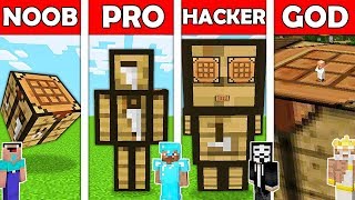 Minecraft NOOB vs PRO vs HACKER vs GOD : CRAFTING TABLE in Minecraft! AVM Shorts Animation