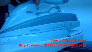 Braun 770 220 Volt Iron buy at www.110220Electronics.com