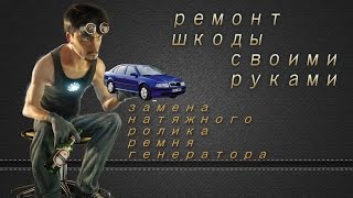 замена натяжного ролика ремня генератора Skoda Octavia