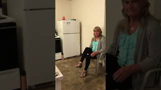 Paulette wearing women’s leggings and blouse  (crossdresser)