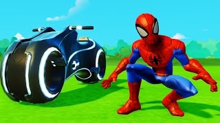 Мультик игра для детей про Супергероя Человека Паука и Машинки Дисней Superhero Spiderman Fun