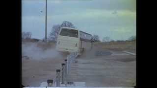 Brifen Wire Rope Barrier vs. Concrete (Coach CrashTest)