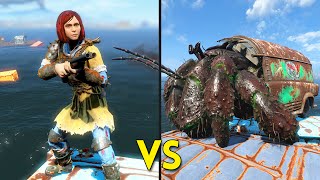 Fallout 4 - 150 RAIDER KIDS vs 10 HERMIT CRABS - Battles #41