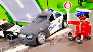 Мультик про полицейские машинки. Видео для детей с игрушками - Полицейская погоня. Мультфильмы 2018
