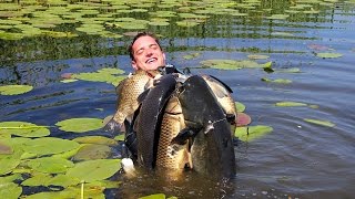 Подводная Охота. Сели на Мель. Рыбалка. Ежик Ест Курицу