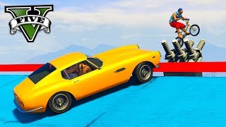 GTA V Online: PRIMEIRO PARKOUR BMX vs GT500 - O DUPLO MAPA!!!