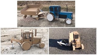 3 Interesting Tractors MTZ from Cardboard