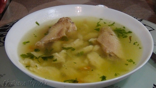 Бульон с клецками из книги 1955года /Broth with dumplings