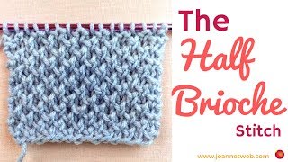 Half Brioche Knitting Stitch Pattern