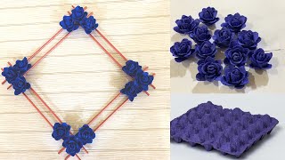 DIY - Egg Tray Craft Idea / WALL DECOR / EGG CARTON FLOWER