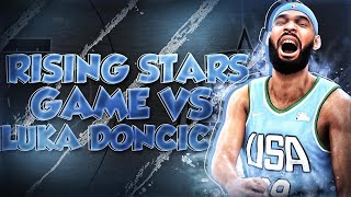 NBA 2K20 My Career - THE RISING STARS GAME vs Luka Doncic & The World Team | iPodKingCarter